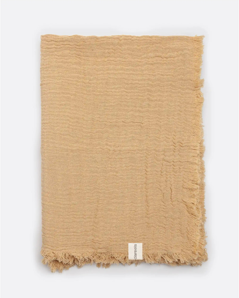 Serviette NADU en coton recyclé 200 x 100 cm en couleur beige