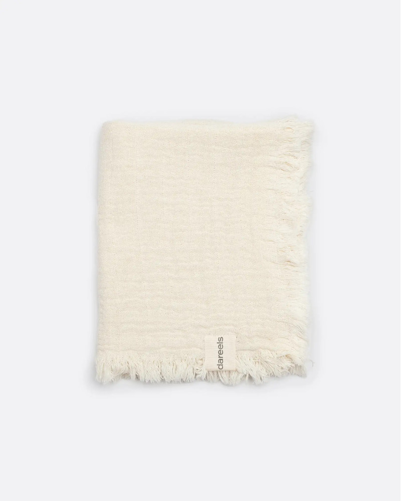 Serviette NADU en coton recyclé 70 x 50 cm en couleur blanche