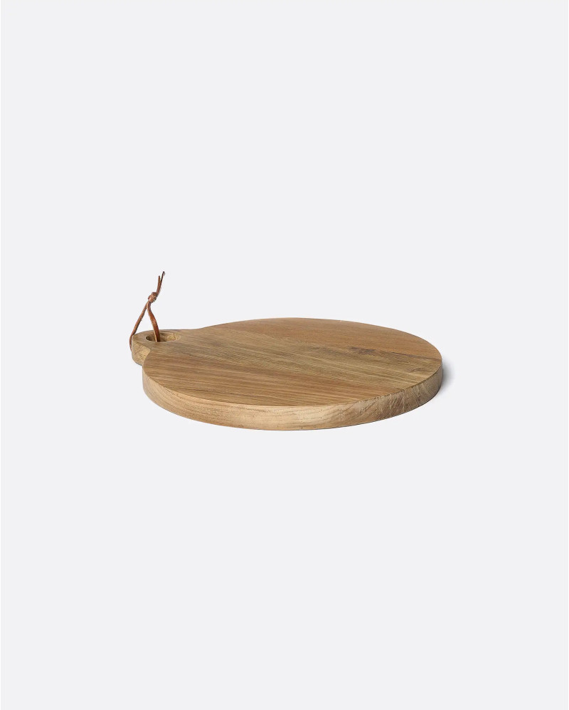 Tabla de corte RODOL de madera de teca reciclada Ø 30 cm x 2,5 cm de grosor