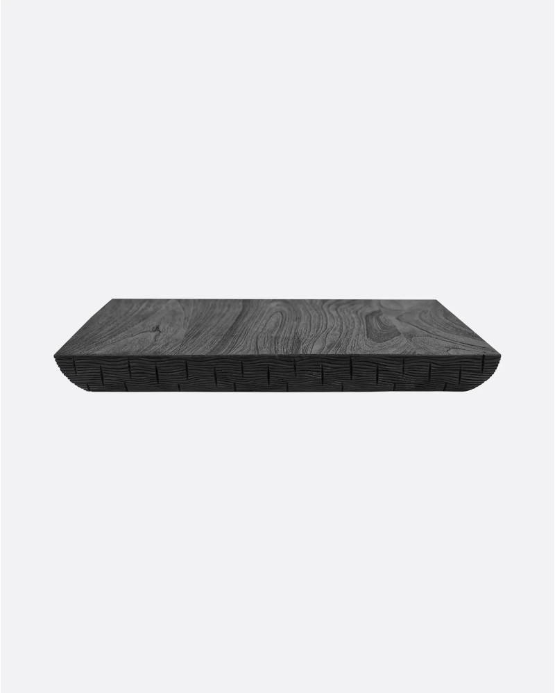 IJEN cutting board in recycled teak wood 40 x 40 x 4 cm in black colour