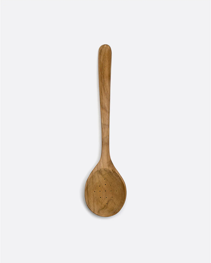 PROMISE spoon in recycled teak wood 35 x 8 x 3 cm