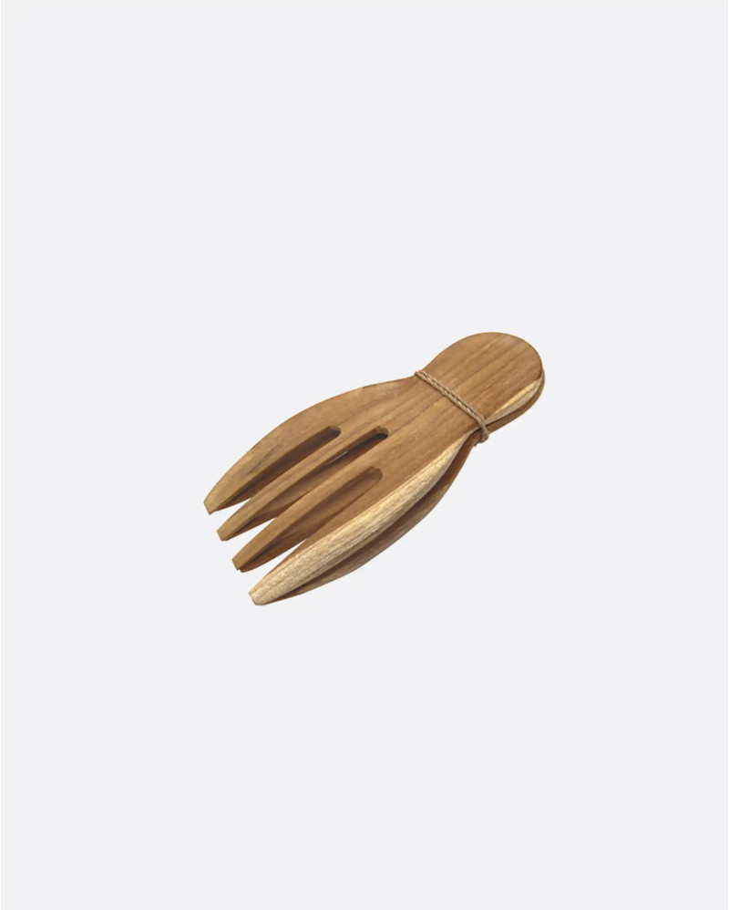 FORK fork in recycled teak wood 19 x 9 x 2 cm