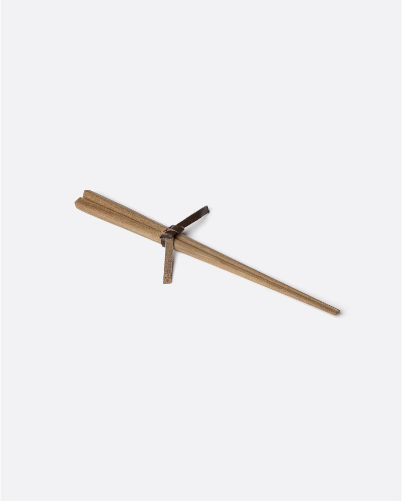 Couverts CHOPSTICK en bois de teck recyclé 1 x 1 x 24 cm. Ensemble de 2 unités