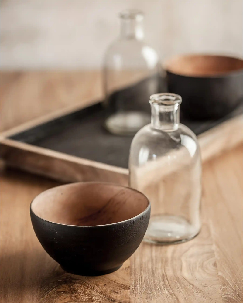 BURNED bowl in teak root Ø 14 cm x 8 cm high