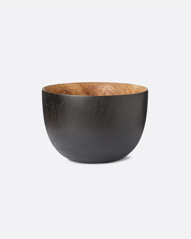 BURNED bowl in teak root Ø 28 cm x 18 cm high