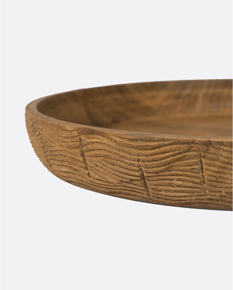 IJEN bowl in recycled teak wood Ø 27 cm x 3,5 cm high in natural colour