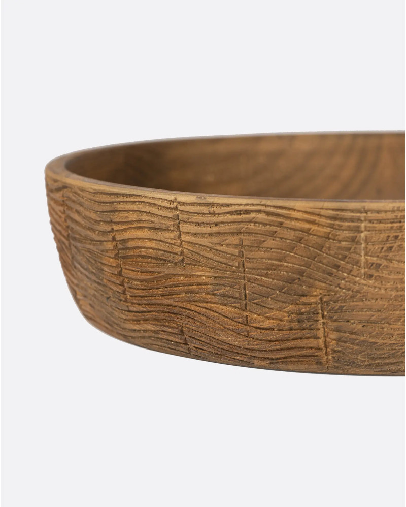 IJEN bowl in recycled teak wood Ø 24 cm x 5,5 cm high in natural colour