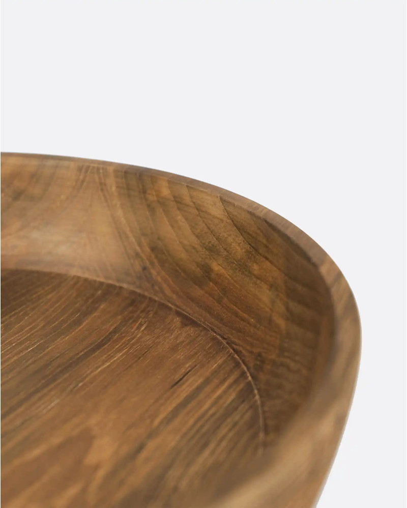 IJEN bowl in recycled teak wood Ø 24 cm x 5,5 cm high in natural colour