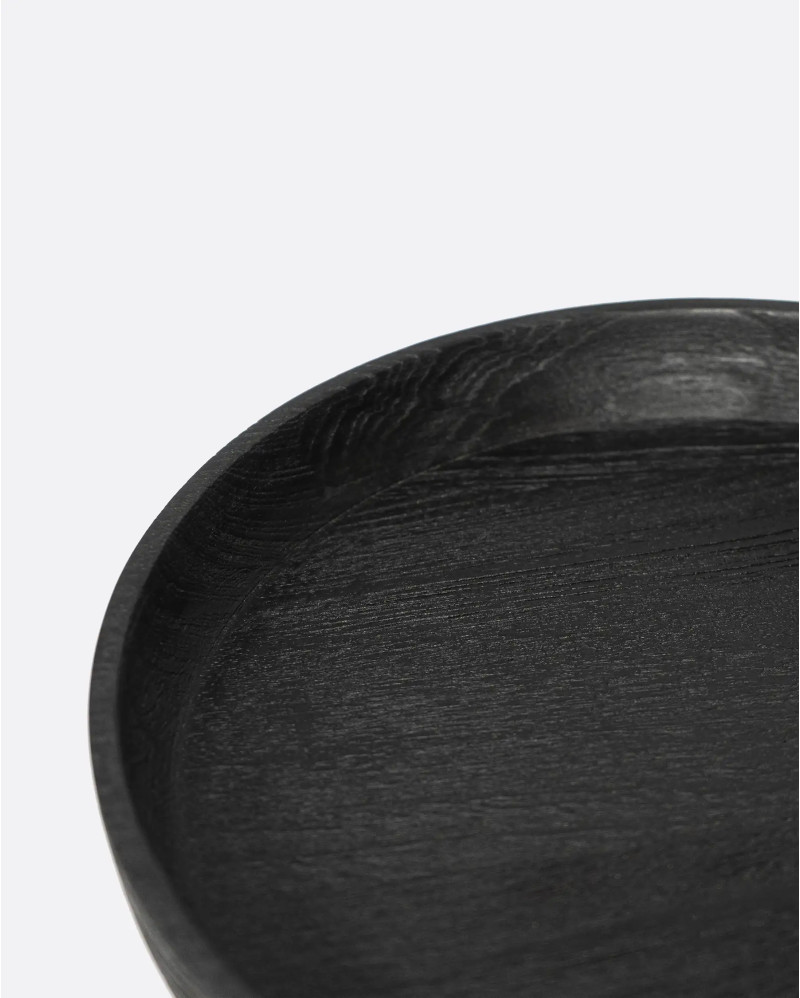 IJEN bowl in recycled teak wood Ø 27 cm x 3,5 cm high in black colour