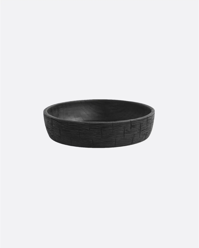 IJEN bowl in recycled teak wood Ø 24 cm x 5,5 cm high in black colour