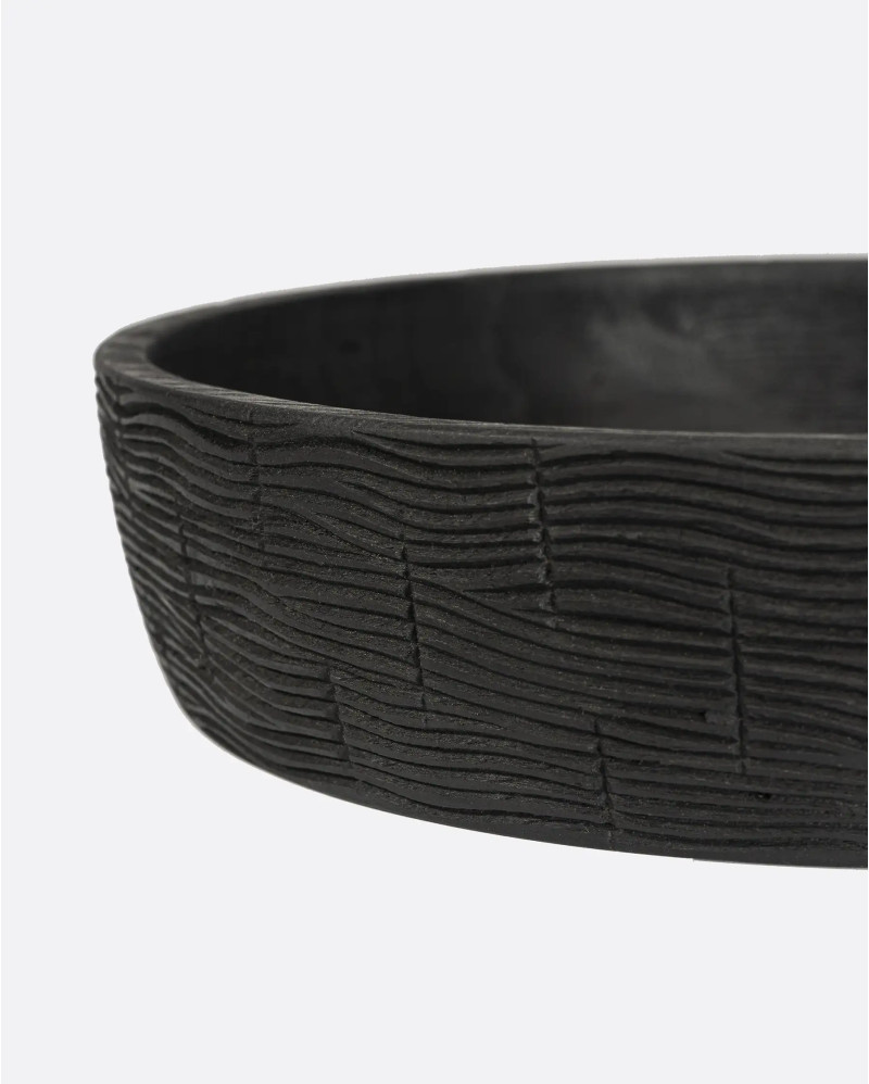 IJEN bowl in recycled teak wood Ø 24 cm x 5,5 cm high in black colour