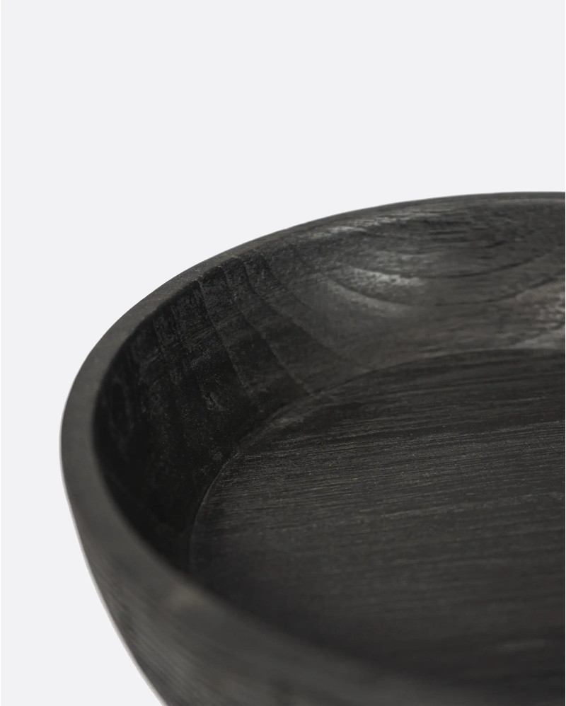 IJEN bowl in recycled teak wood Ø 24 cm x 5,5 cm high in black colour