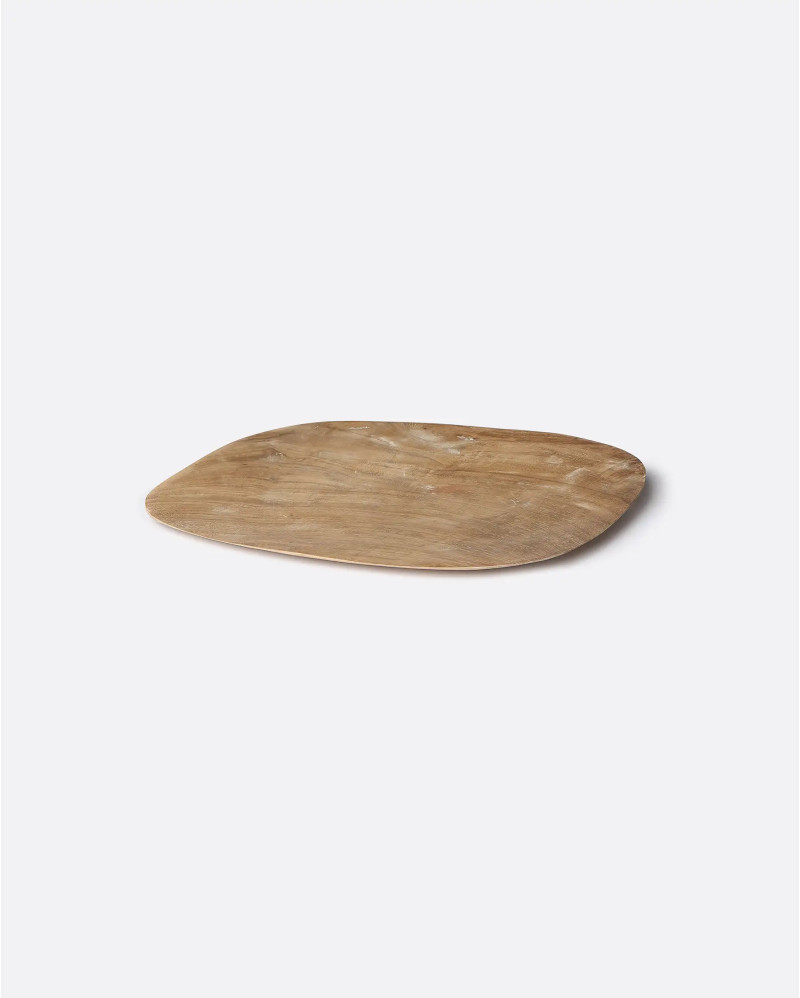 ULTRAFINE plate in teak root 32 x 26 x 1 cm