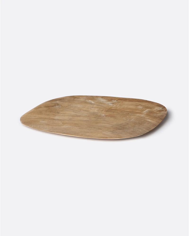 ULTRAFINE plate in teak root 40 x 32 x 1 cm