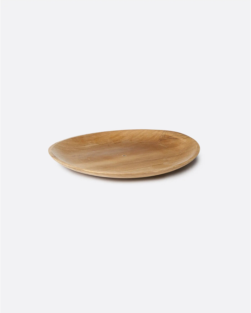 FINE plate in teak root Ø 26 cm x 3 cm high