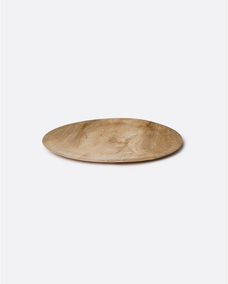 FINE plate in teak root Ø 37 cm x 3 cm high