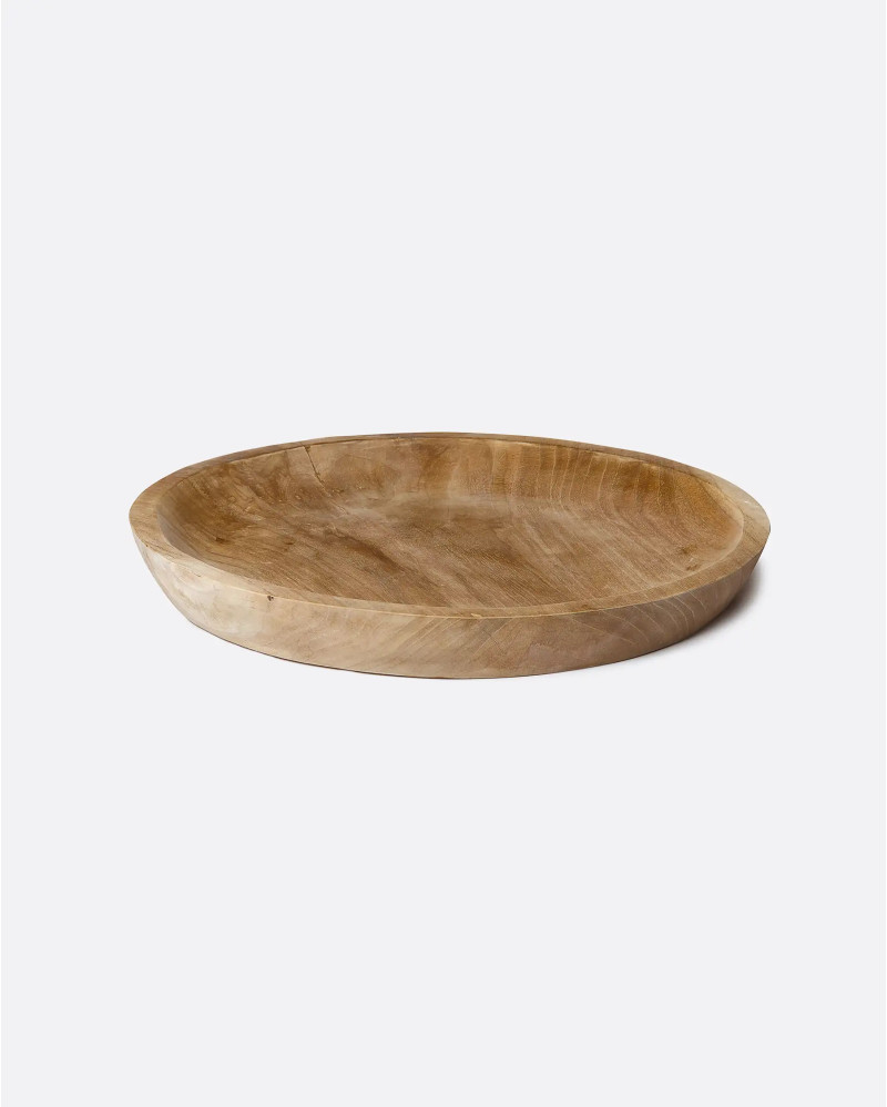 CIRC tray in teak root Ø 40 cm x 5 cm high