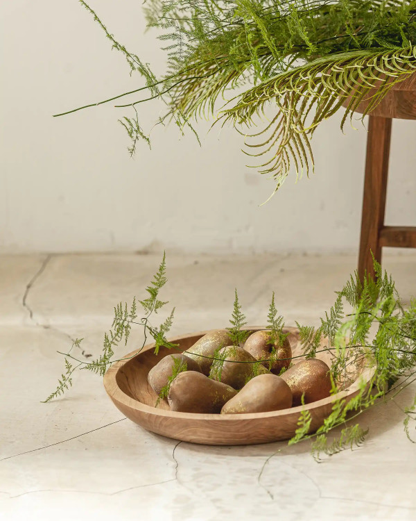 CIRC tray in teak root Ø 40...