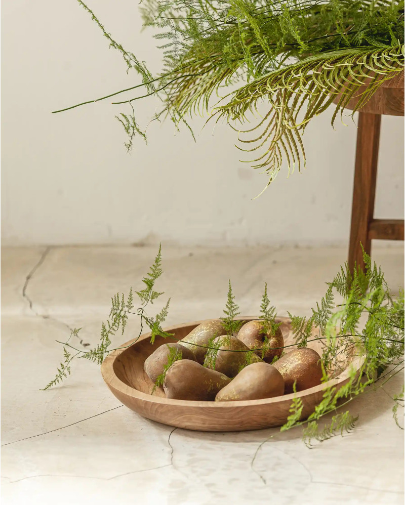 CIRC tray in teak root Ø 40 cm x 5 cm high