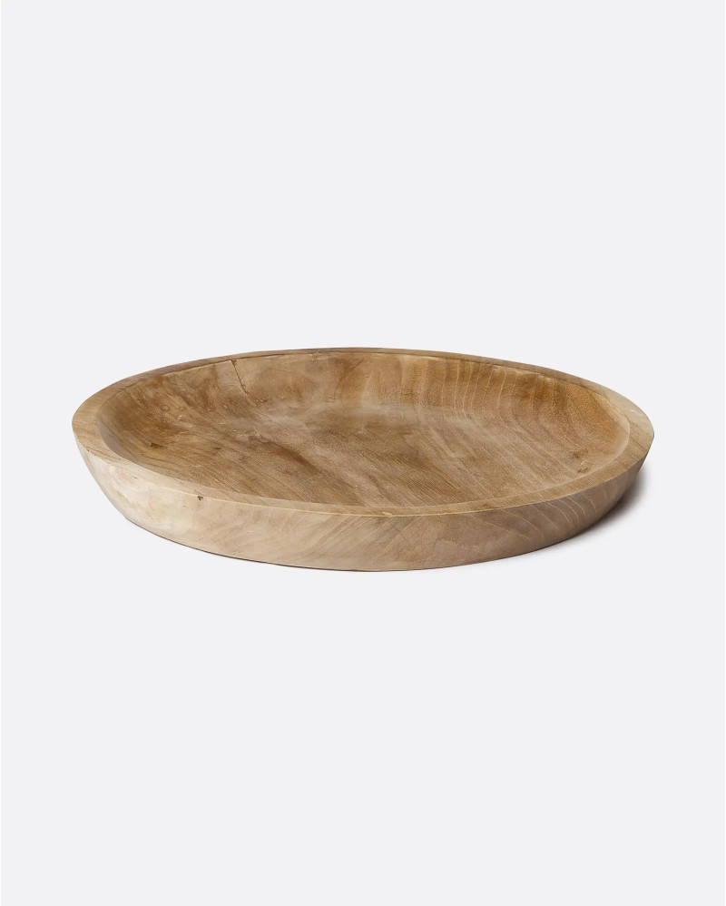 CIRC tray in teak root Ø 50 cm x 5 cm high