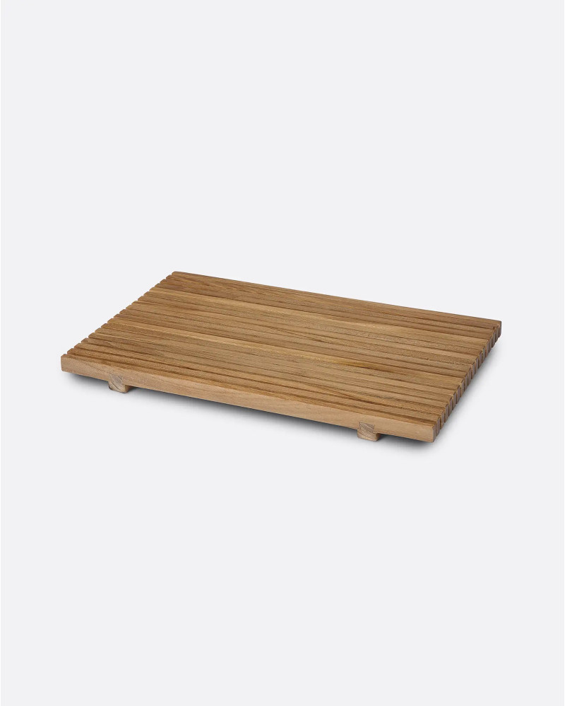 Bandeja LIND de madera de teca reciclada 40 x 26 x 3 cm