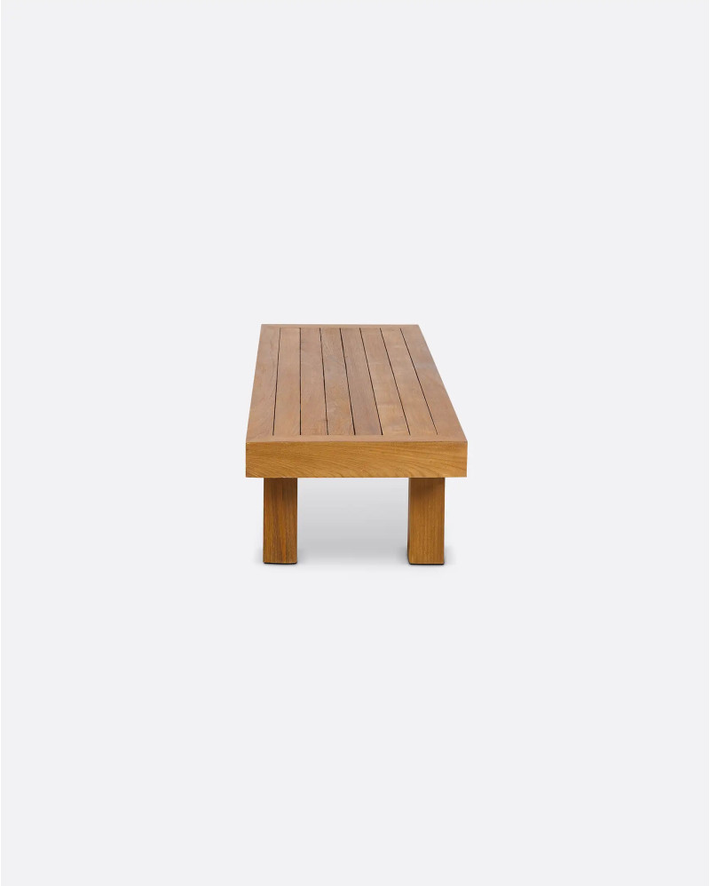 Mesa de centro de exterior STRAUSS de madera de teca reciclada 150 x 50 x 30 cm