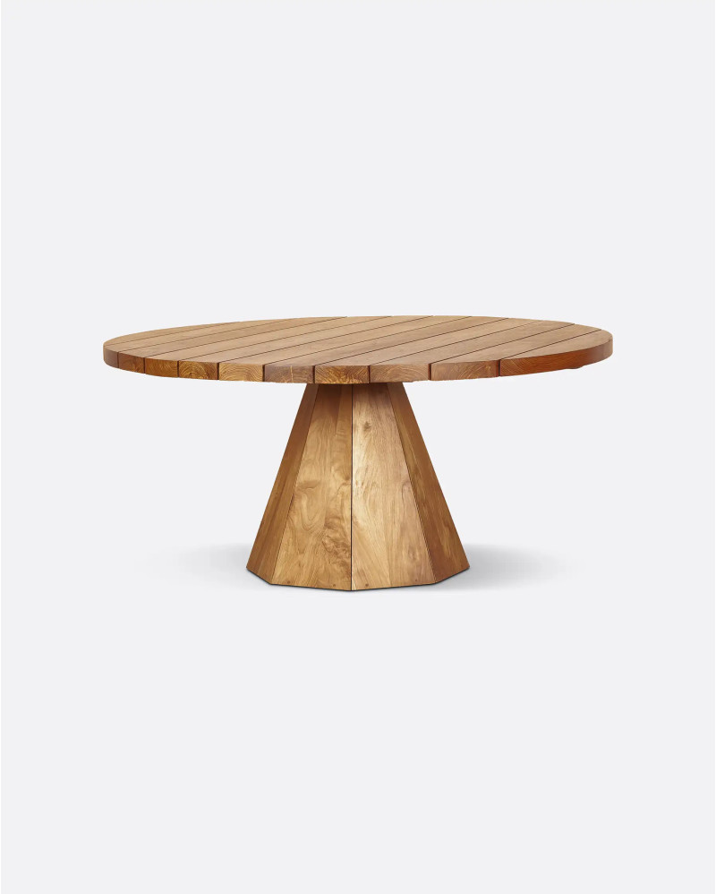 JATI outdoor coffee table in teak wood Ø 90 cm x 40 cm high