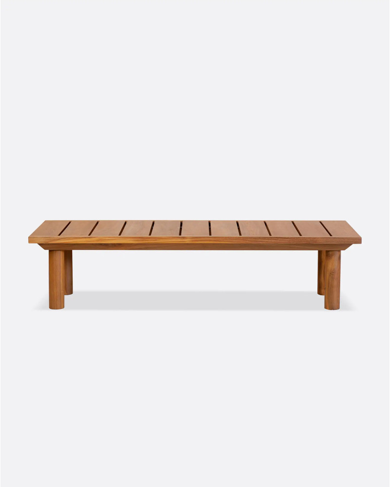 TOPRAK outdoor coffee table in teak wood 150 x 55 x 35 cm