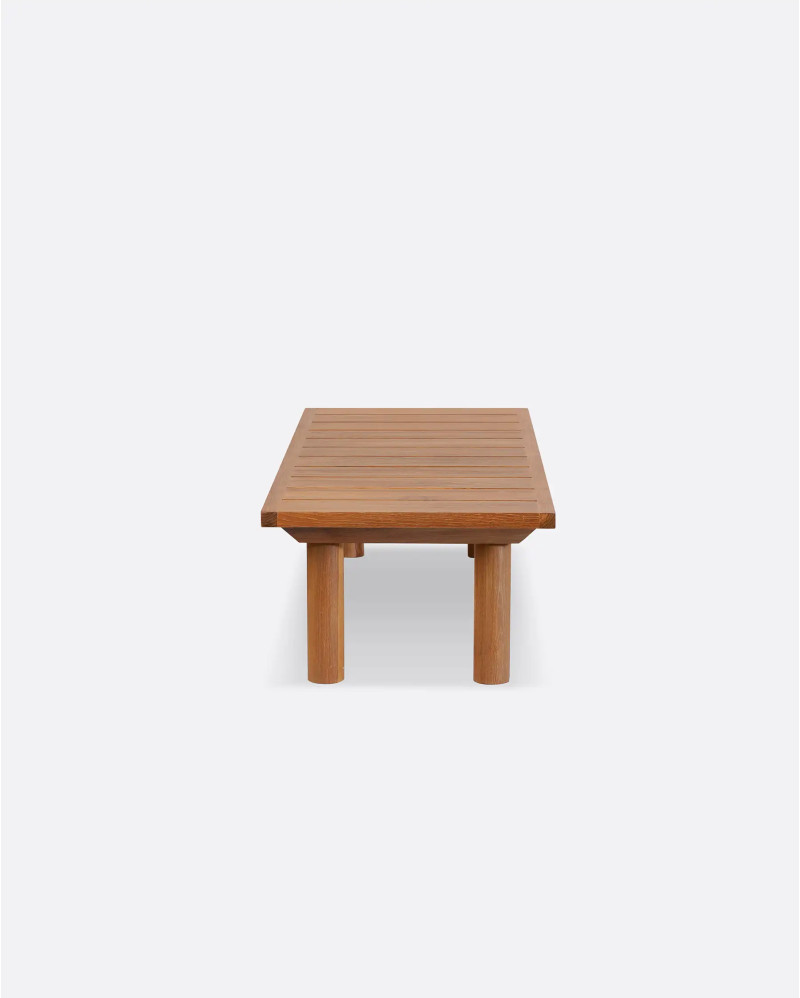 TOPRAK outdoor coffee table in teak wood 150 x 55 x 35 cm