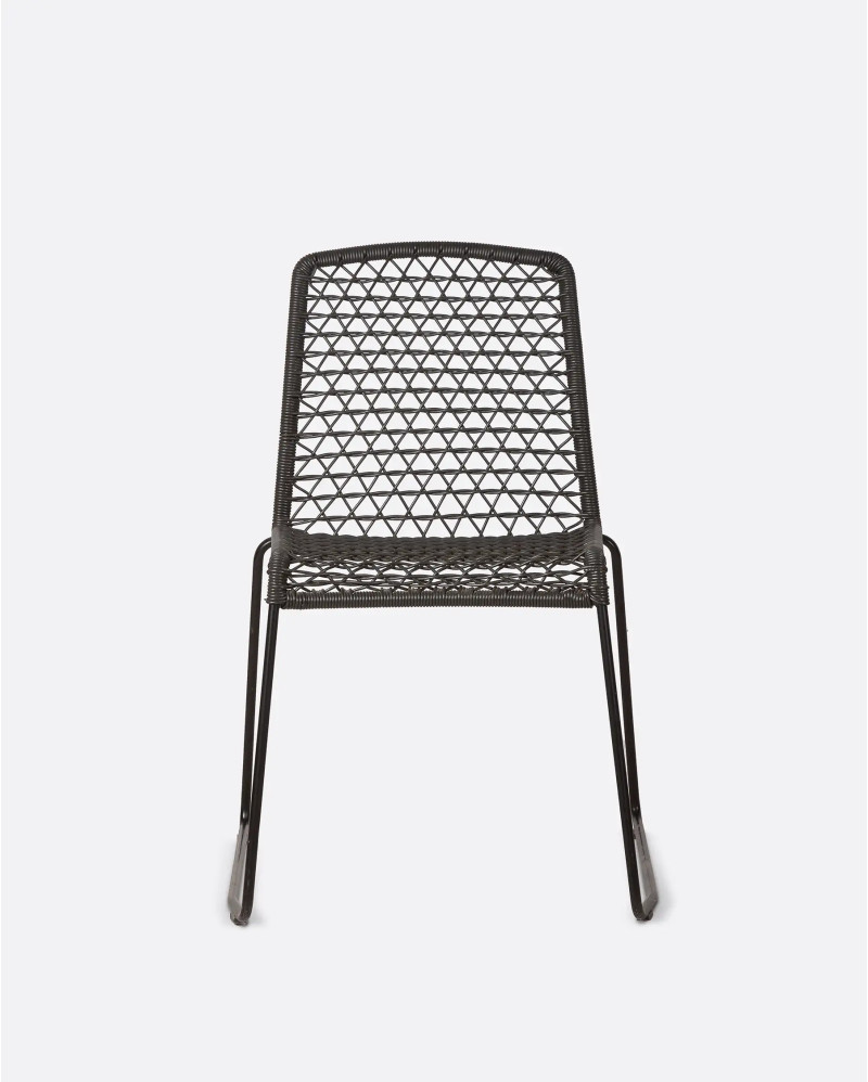 LABA outdoor chair in synthetic cord and iron 55 x 58 x 84 cm