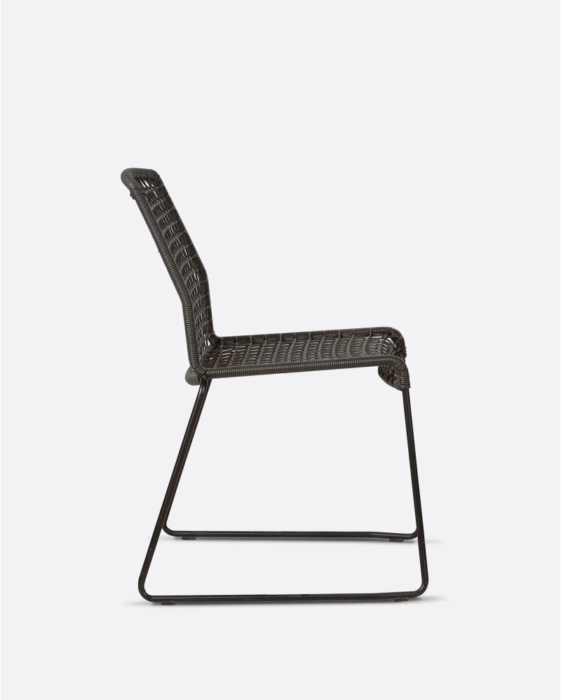 LABA outdoor chair in synthetic cord and iron 55 x 58 x 84 cm