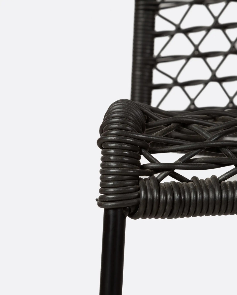 LABA outdoor chair in synthetic cord and iron 55 x 58 x 84 cm