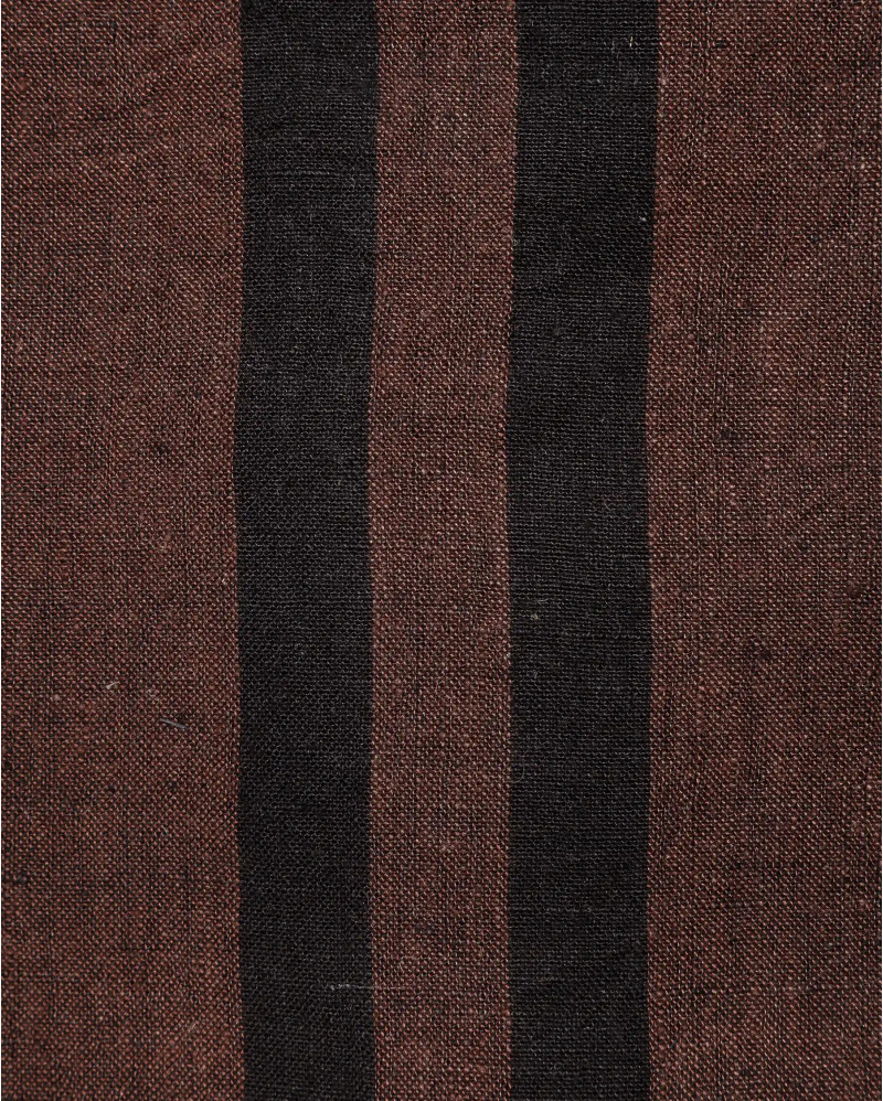 Plaid UPRAL en lin 170 x 130 cm en couleur marron