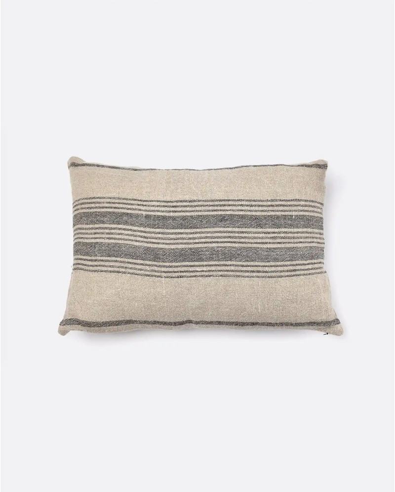 Housse de coussin ZIP en lin 60 x 40 cm