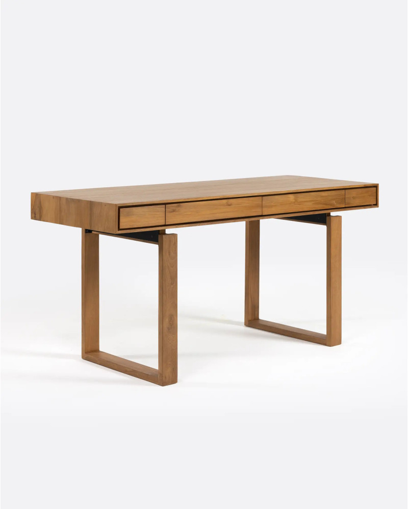 SINJAI desk in recycled teak wood 160 x 64 x 76 cm