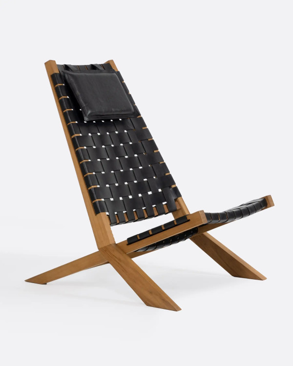 WAGGAI lounge chair in teak...