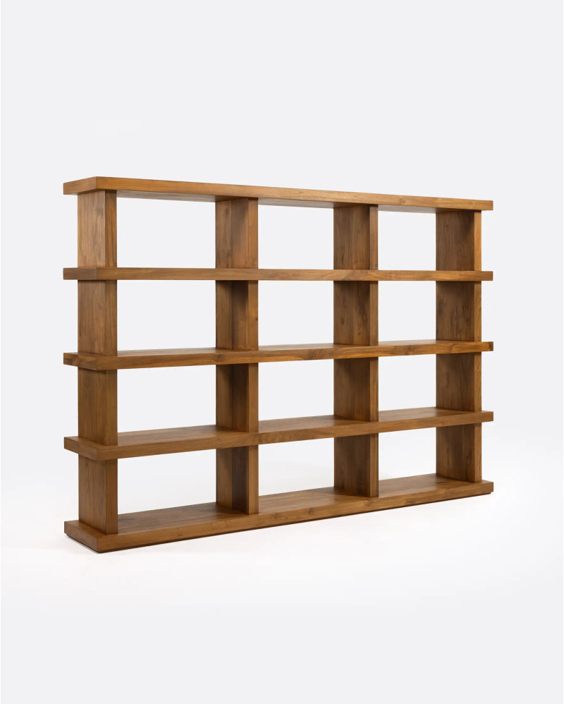 DUMAI bookcase in recycled teak wood 210 x 35 x 146 cm