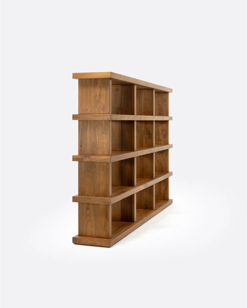 DUMAI bookcase in recycled teak wood 210 x 35 x 146 cm