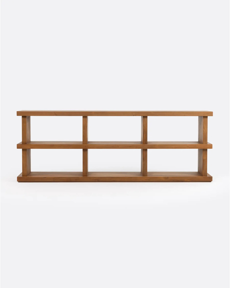 DUMAI bookcase in recycled teak 210 x 35 x 76 cm