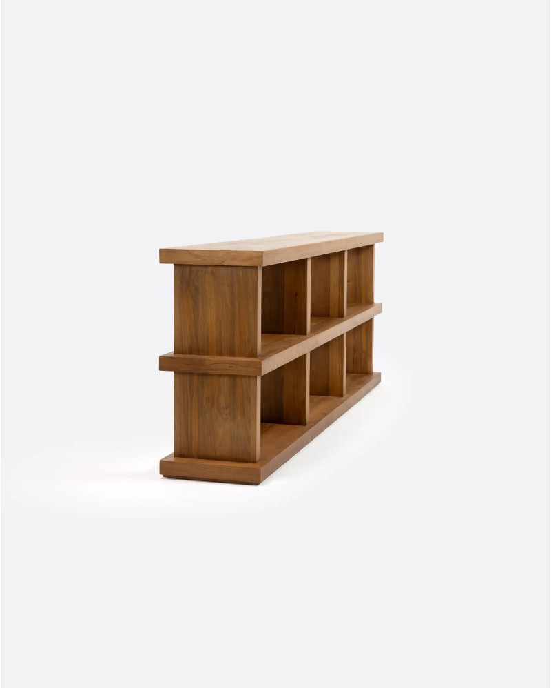 DUMAI bookcase in recycled teak 210 x 35 x 76 cm