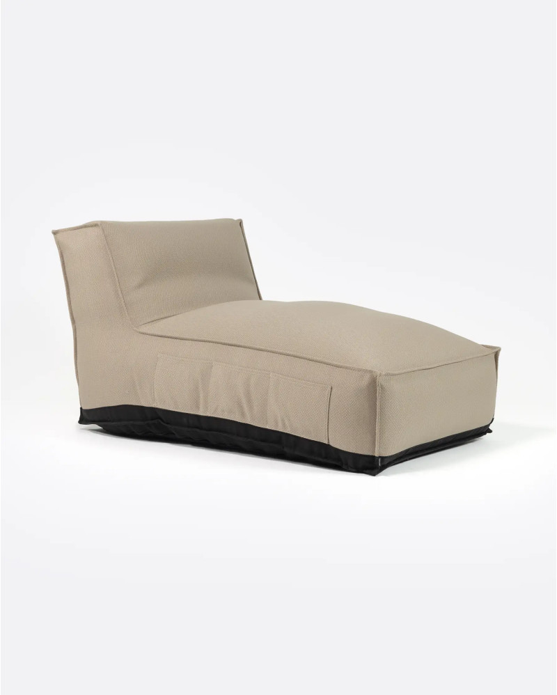 Chaise longue d'extérieur CACCINI 90 x 145 x 80 cm en couleur naturelle