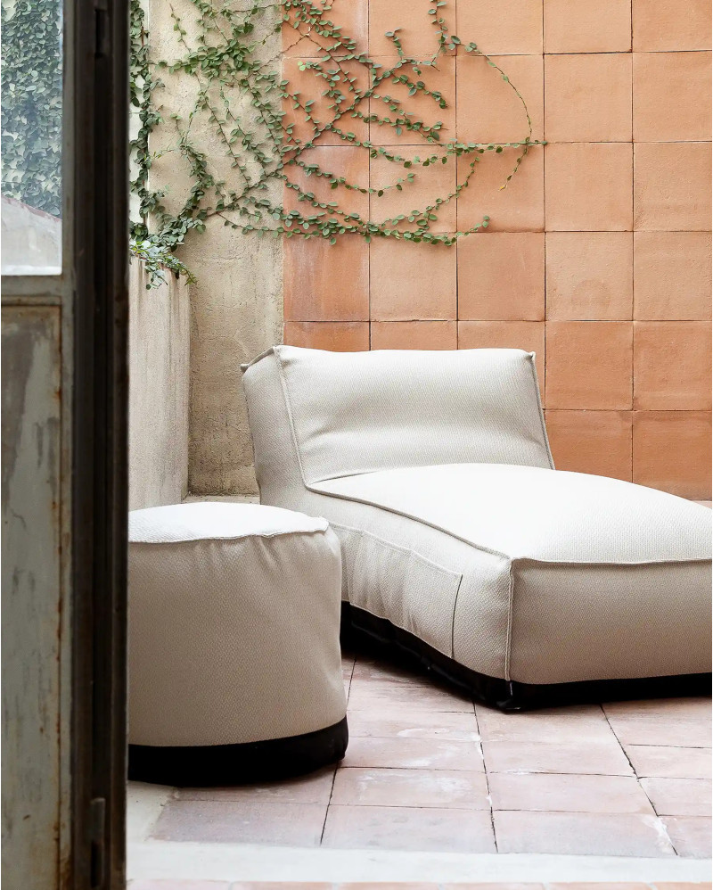 CACCINI outdoor chaise longue 90 x 145 x 80 cm in natural colour