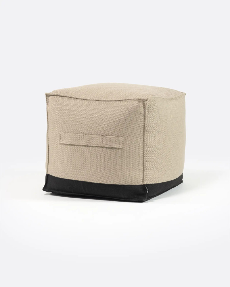 CACCINI outdoor pouffe 50 x 50 x 45 cm in natural colour