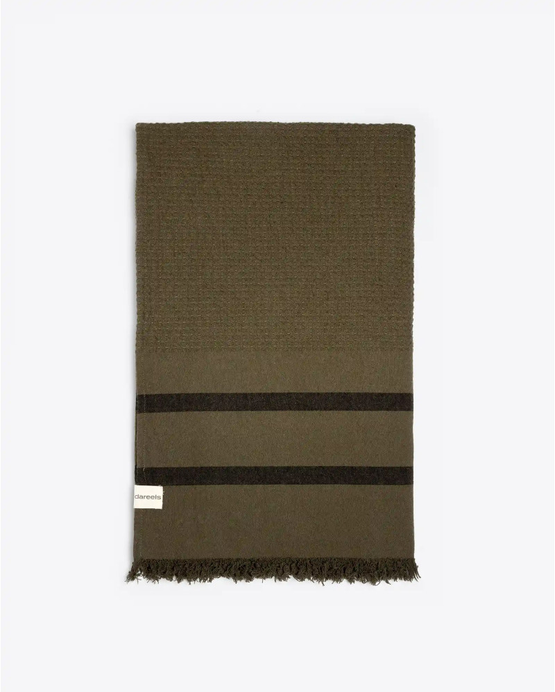 CHENNAI recycled cotton towel 200 x 100 cm in olive colour