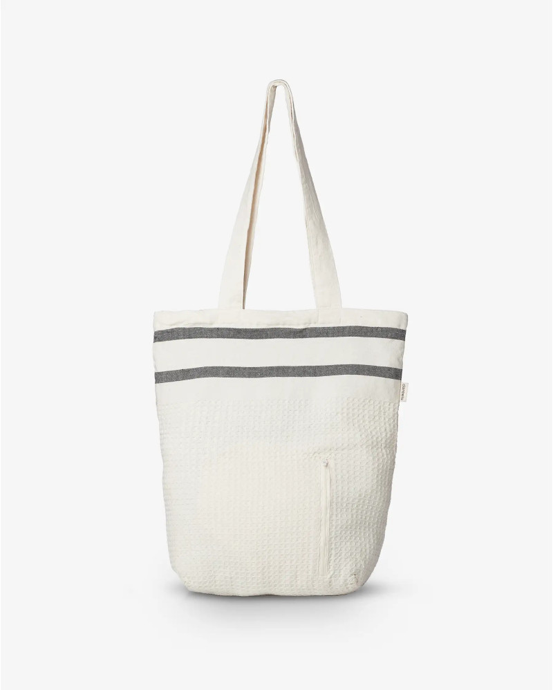 Sac fourre-tout CHENNAI en coton recyclé  50 x 40 cm en couleur blanche