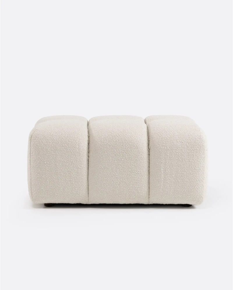 Pouf CHOPIN en oléfine recyclée 89 x 69 x 42 cm en couleur blanche