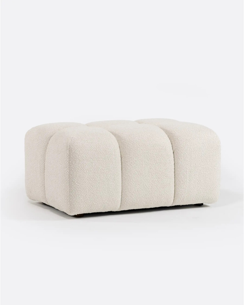 Pouf CHOPIN en oléfine recyclée 89 x 69 x 42 cm en couleur blanche