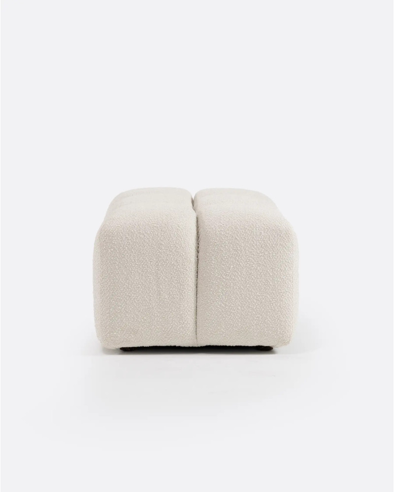 Pouf CHOPIN en oléfine recyclée 89 x 69 x 42 cm en couleur blanche