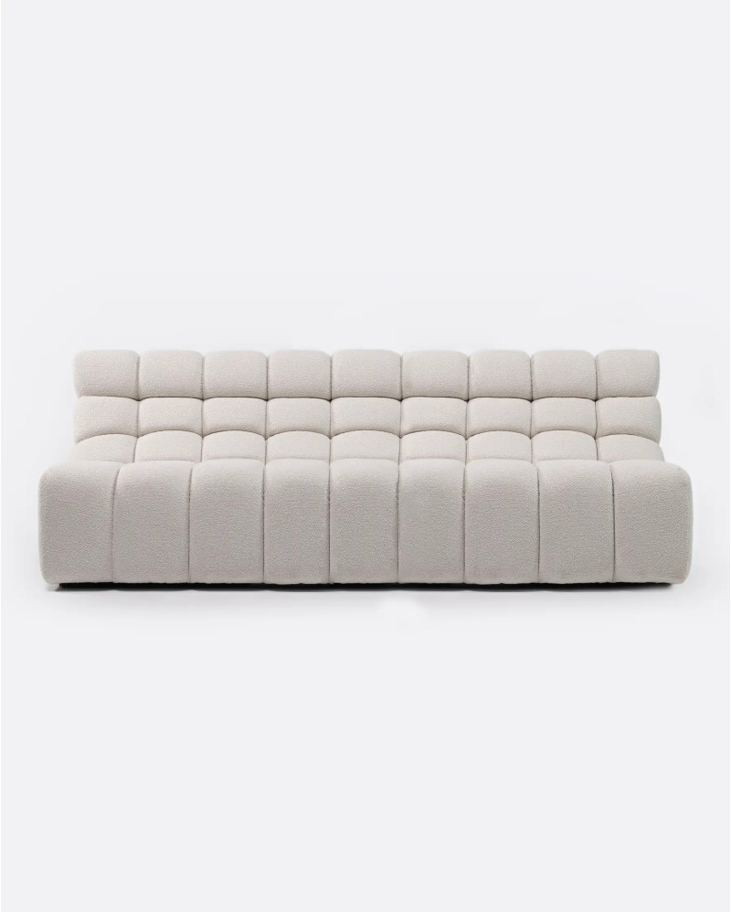 Sofá modular CHOPIN 4 plazas de olefina reciclada 215 x 93 x 78 cm en color blanco