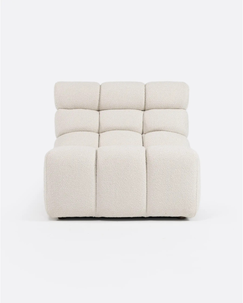 CHOPIN 1-seater modular sofa in recycled olefin 89 x 93 x 78 cm in white colour